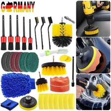 33pcs Car Cleaning Kit Interior Exterior Auto Detailing Wash Drill Brush US VAW
