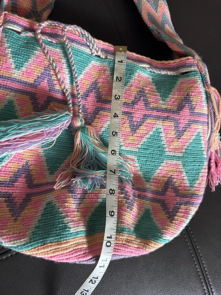 Bandolera Wayuu Mochila hecha a mano de algodón Foto 3 de 4