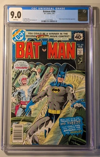 BATMAN 308 1ST APP TIFFANY FOX 1979 DC COMICS CGC 9.0 Graded White Pages