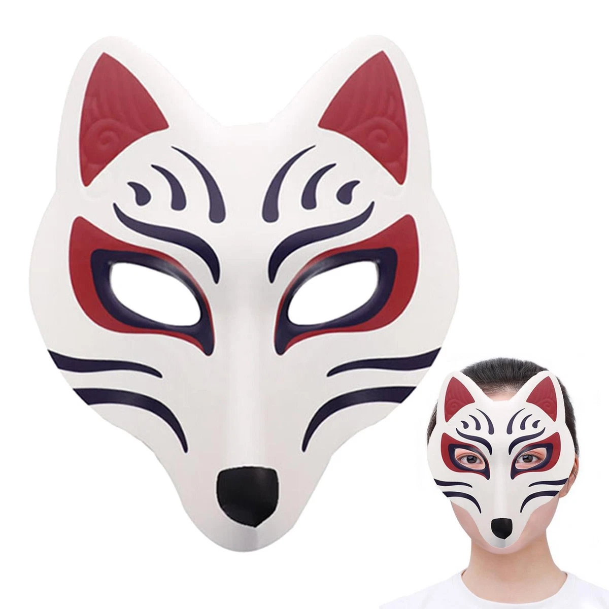 OAJABBGE Tragbare Japanische Dämonen Maske Gedruck Produktbild-Vorschau 4