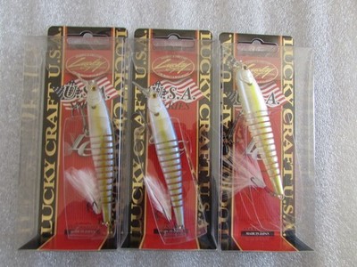 Lot of 3 - Lucky Craft Live Pointer 95 SP - Discontinued - Chartreuse Shad