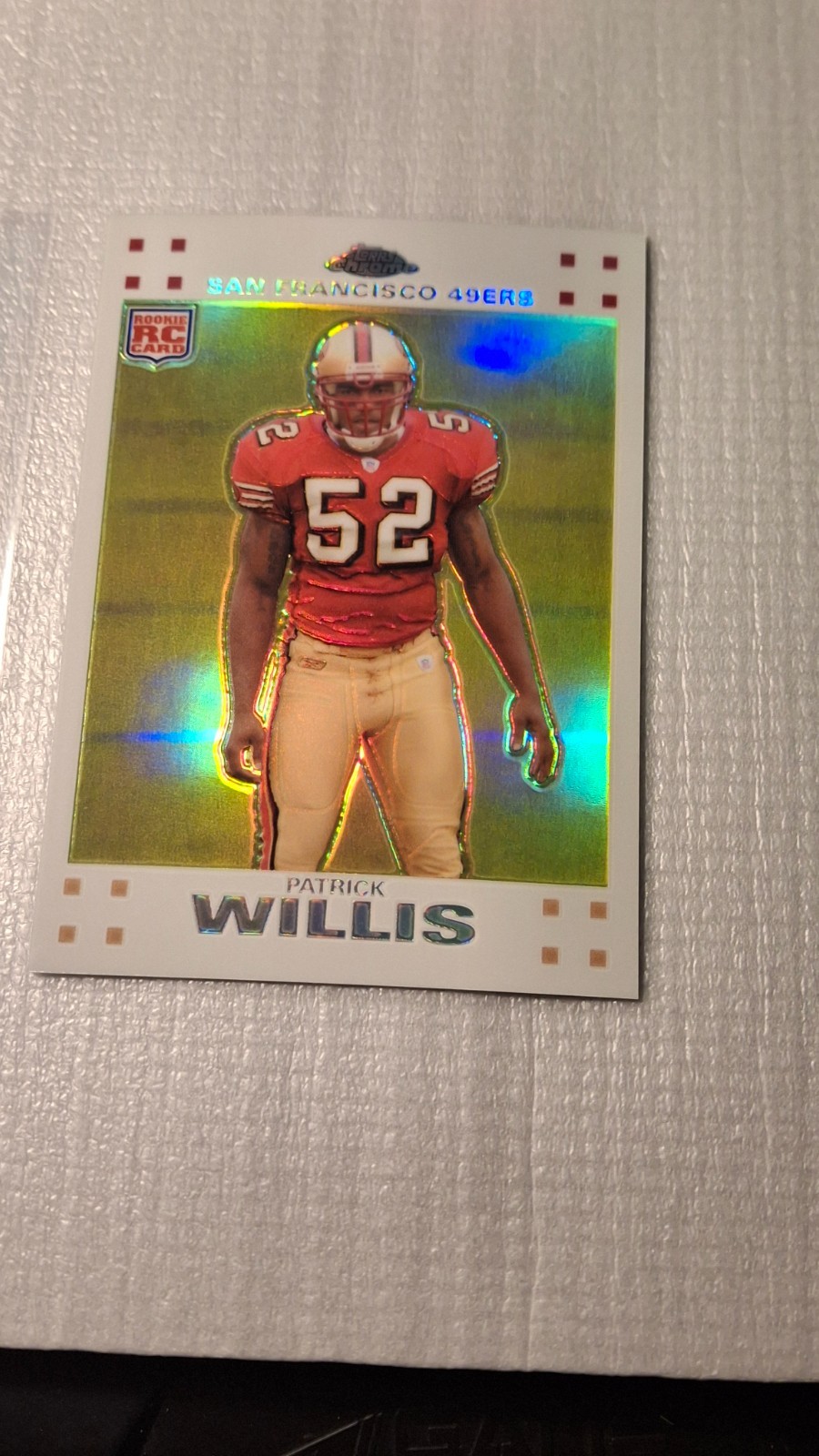 Patrick Willis 2007 Topps Chrome ROOKIE White Refractor #TC240 /869 49ERS CLEAN!
