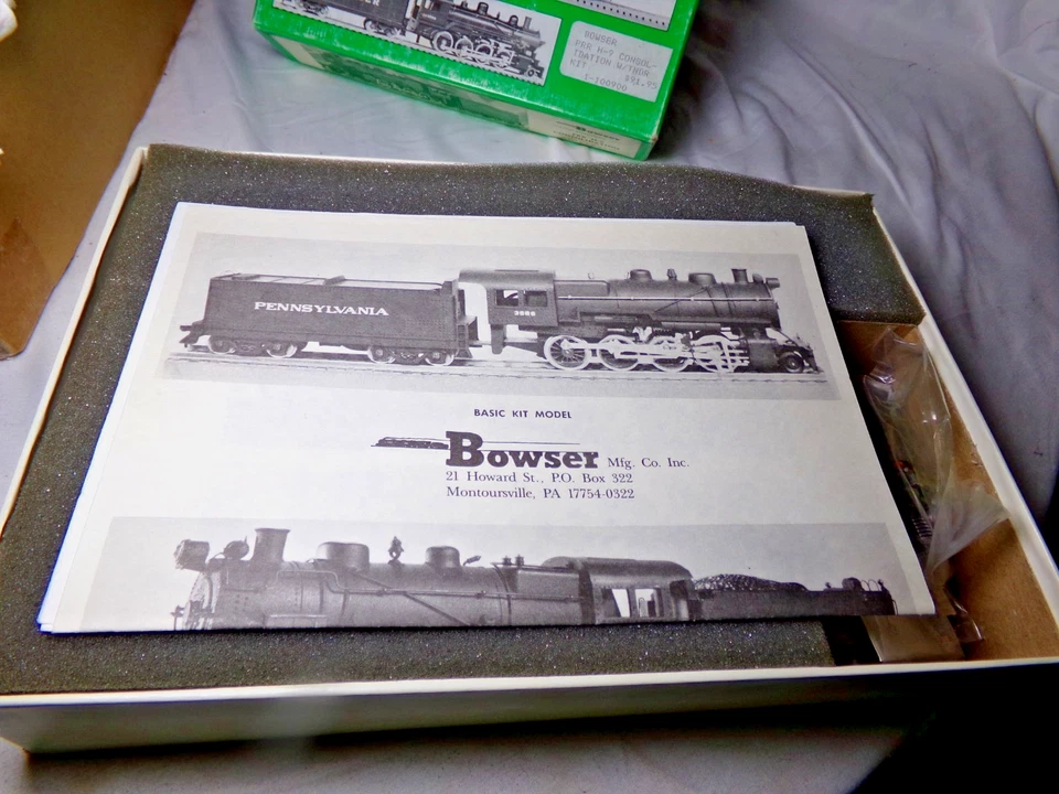 BOWSER PRR H-9 CONSOLIDATION 2-8-0 Locomotive Kit No.100900 / HO Scale /  Bx - Image 2 of 3