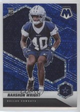 2021 Panini Mosaic Rookies No Huddle Blue Prizm 2/75 Nahshon Wright #349 00am