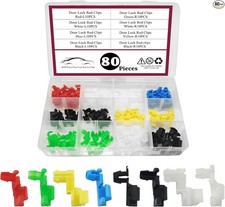 80PCS Door Lock Rod Clips Assortment Kit, Door Install Clips, Tailgate Handle Ro