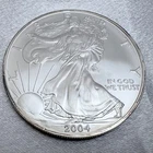 2004 American Silver Eagle 1 oz .999 Fine Silver BU Toned [H8]