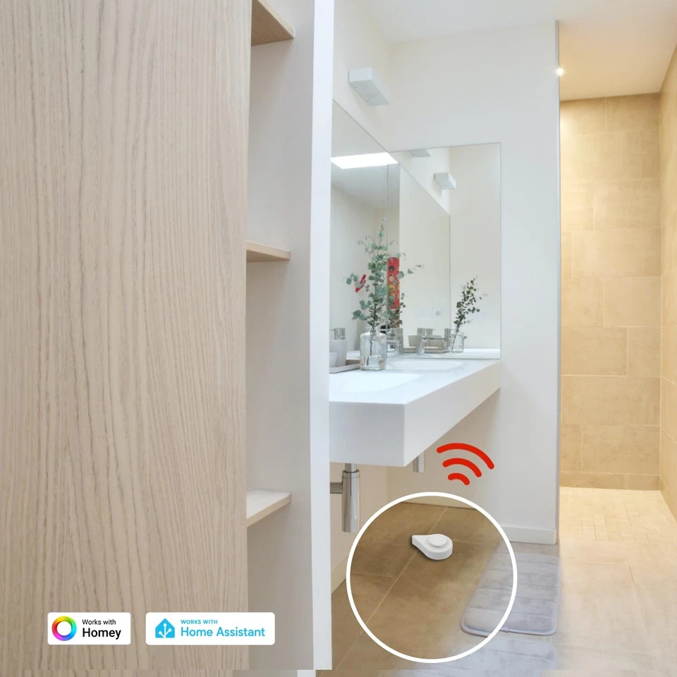 Zigbee Water Leak Sensor with Dripping Detection 120dB Alarm App Notifications - Image 3 of 4