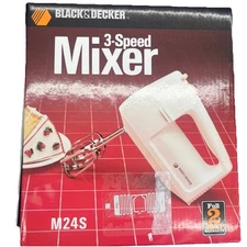 Black & Decker 3 Speed Mixer M24S 3 Speed Vintage 1986 With Manual NIB