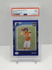 2024 Panini Donruss Optic Bo Nix Blue Glitter Rated Rookie PSA 9 Broncos SP RC