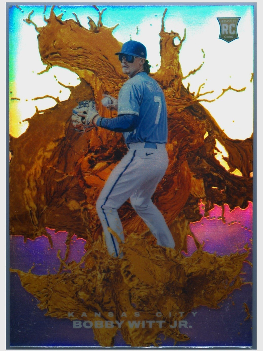 2022 Panini National Silver Wave Bobby Witt Jr. RC /25 PSA 9 Royals #BW view 3