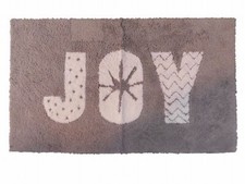 HD Designs Holiday Bath Rug Gray Joy Skid Resistant Accent Mat 20x34