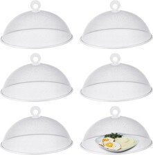 6 Pcs Metal Mesh Food Cover Outdoor Mesh Food Tents Dome Screen (White,11 Inch)