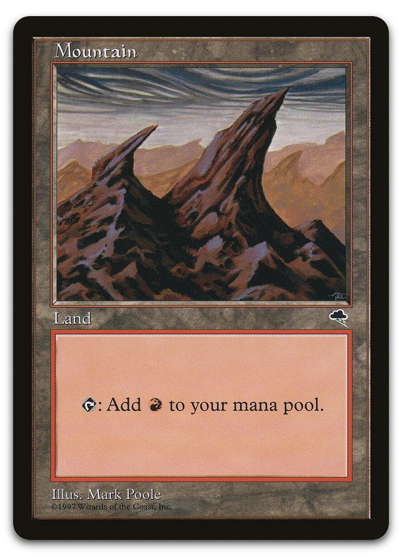 Mountain (Right) #344 (LP) Tempest TMP Magic MTG
