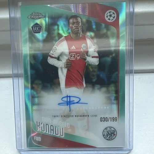 Topps 2025-26 Chrome UEFA Club Don-Angelo Konadu Ajax RC Auto CA-DR 030/199