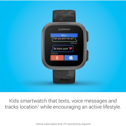 Garmin Bounce Kids Smartwatch, Black Camo w/ Sling Backpack + 2 Yr Warranty Kit - Zdjęcie 6 z 12