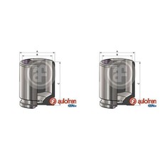2X AUTOFREN 34mm KOLBEN BREMSSATTEL HINTEN passend für HONDA HR-V LAND ROVER RAN