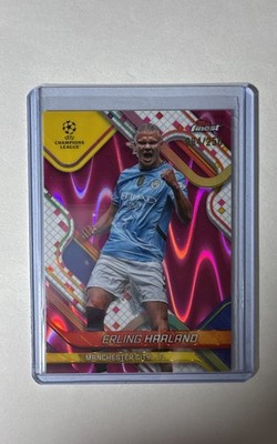 2024-25 Topps Finest Uefa Club - Erling Haaland #50 Pink Raywave Refractor /250