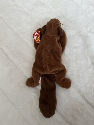 Ty Bucky Beanie Baby Beaver Beanbag Plush 1995 PVC