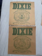 Lot Of two Dixie Beer New Orleans Cardstock Labels For Boxes Vintage Unused