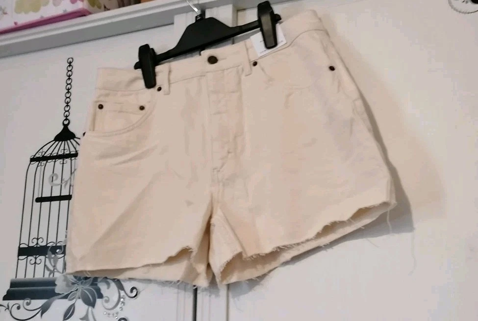 Topshop a-line Mom shorts in mid blue