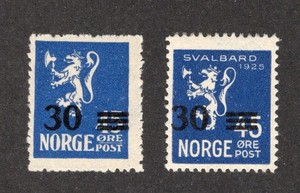 Norway - Sc# 129 & 130 MVLH       -        Lot 0726211