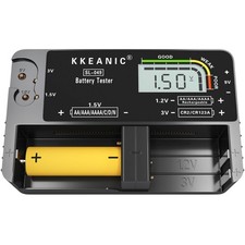 Digital Battery Tester - LCD Display, Load-Tested for AA, AAA, C, D, 9V, Recharg