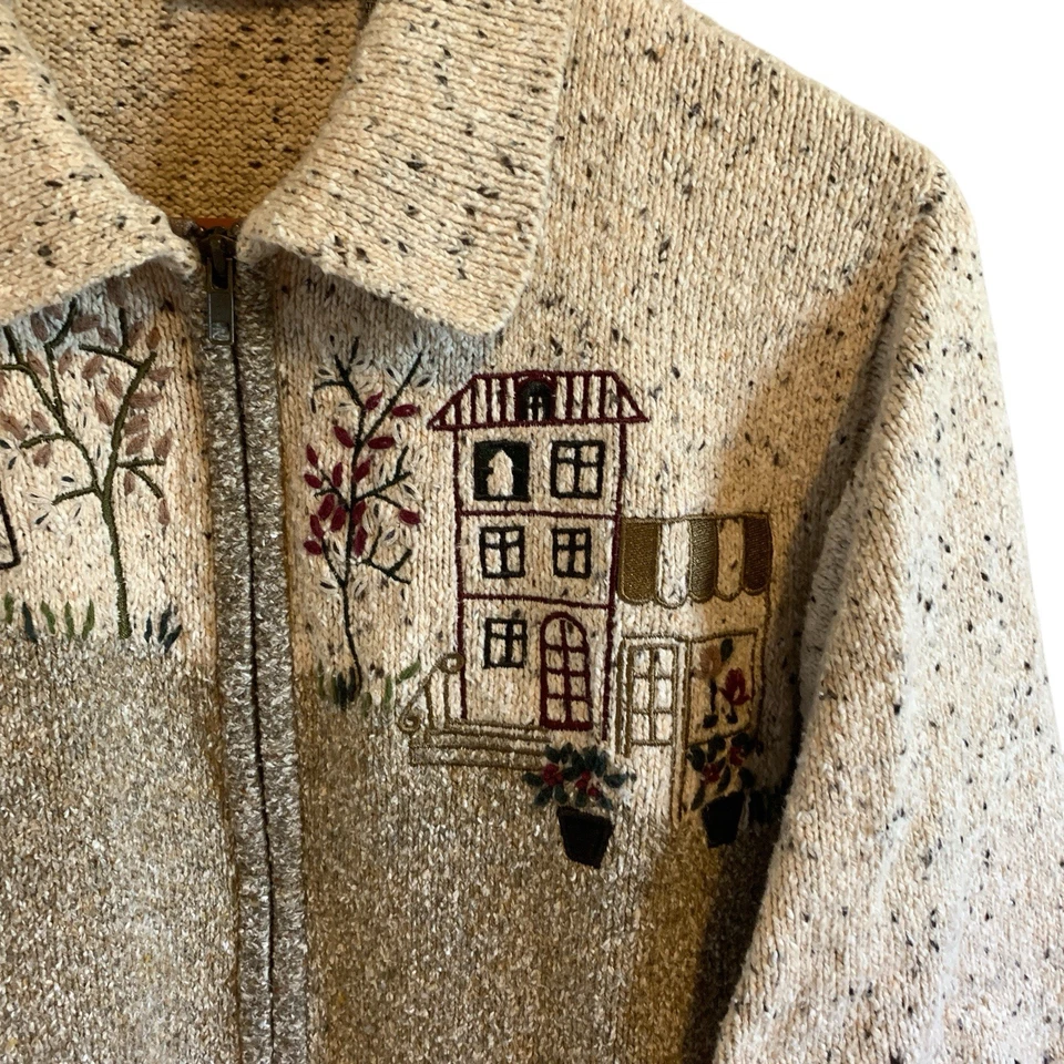Suéter De Colección TanJay Para Mujer Talla M Bordado Paseador de Perros Spaniel Dama Metropolitana Foto 4 de 4