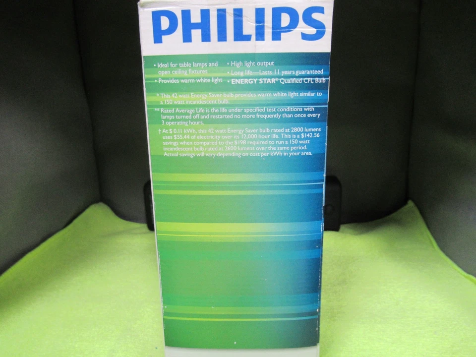 Philips Energy Saver Twister Fluorescent Bulb 42W 2800 Lumens Warm White - Image 4 of 4