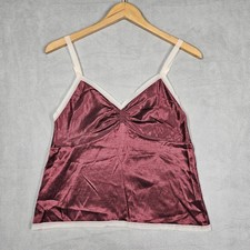 VTG Victorias Secret Cami Top Women S Y2K Babydoll Coquette Lingerie Slip Purple