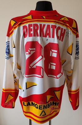 Kaufbeurer Adler Eishockey Fick Punkt Trikot #28 Derkatch Größe Extra Large
