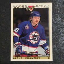 1993-94 Topps Premier - Hockey Gold Parallel #128 Alexei Zhamnov Super Rookie