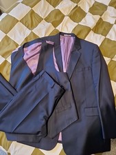 Charles Tyrwhitt Mens Black Three Piece Formal Suit Size 48