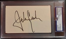 JOHNNY CASH SIGNED AUTOGRAPH INDEX CARD ENCAPSULATED PSA VINTAGE RING OF FIRE B