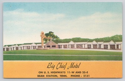 Bean Station TN Big Chief Motel Exterior View Postcard