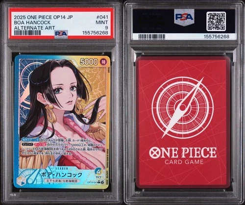 Bandai 2025 One Piece CCG Boa Hancock OP14-041 Holo Alt Art Leader PSA 9 JP
