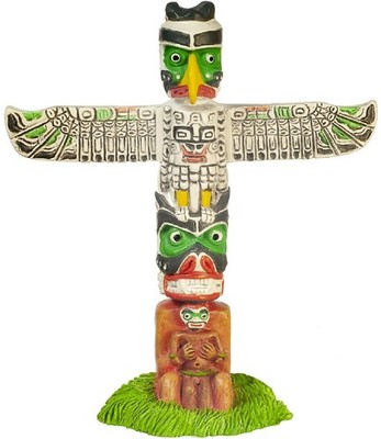 Melody Jane Puppenhaus Totem-Pfahl Cowboy Western Statue Resin Deko 1:12