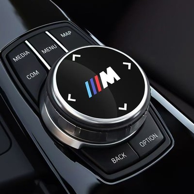 For BMW 3 5 Series X3X4X5 45MM M Emblem Multimedia Knob Cover Sticker gloss