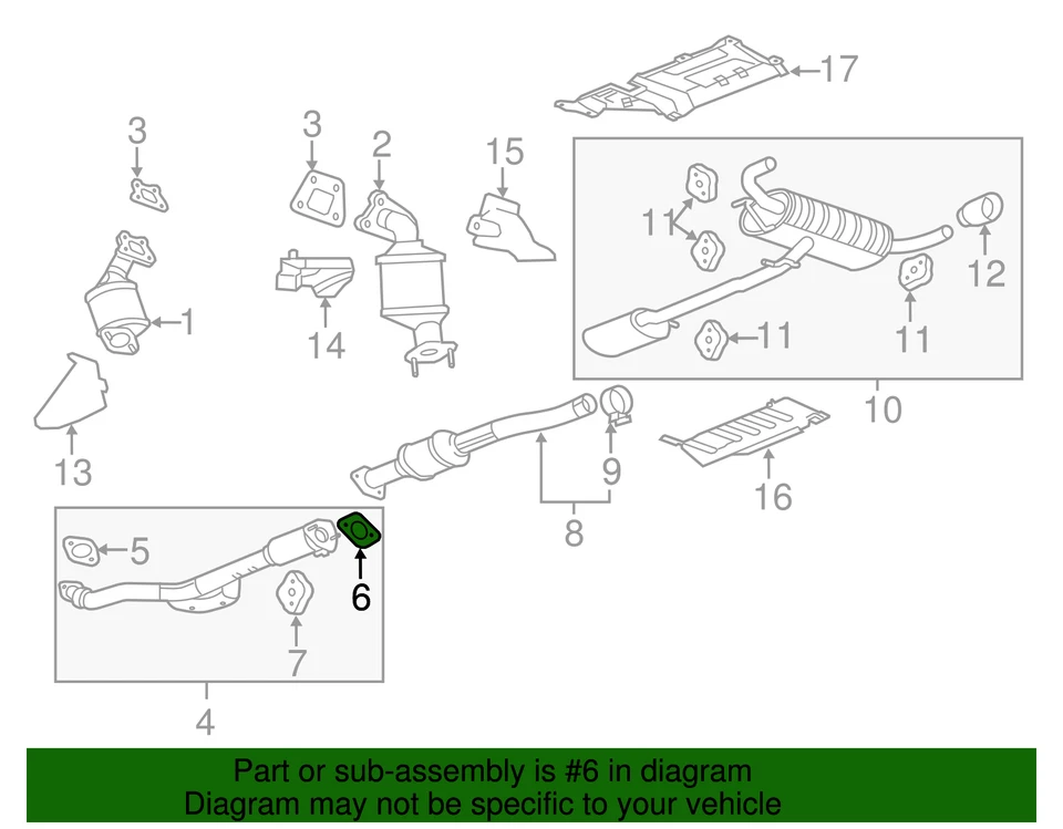 Junta de tubo flexible de escape original GM 22741672 Foto 3 de 3