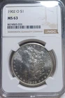 1902-O Morgan Silver Dollar - NGC MS-63.  Beautiful Cartwheel! Video SL0149