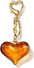 Bow Heart Red Bag Charm Keychain for Purse Handbag Women Gift