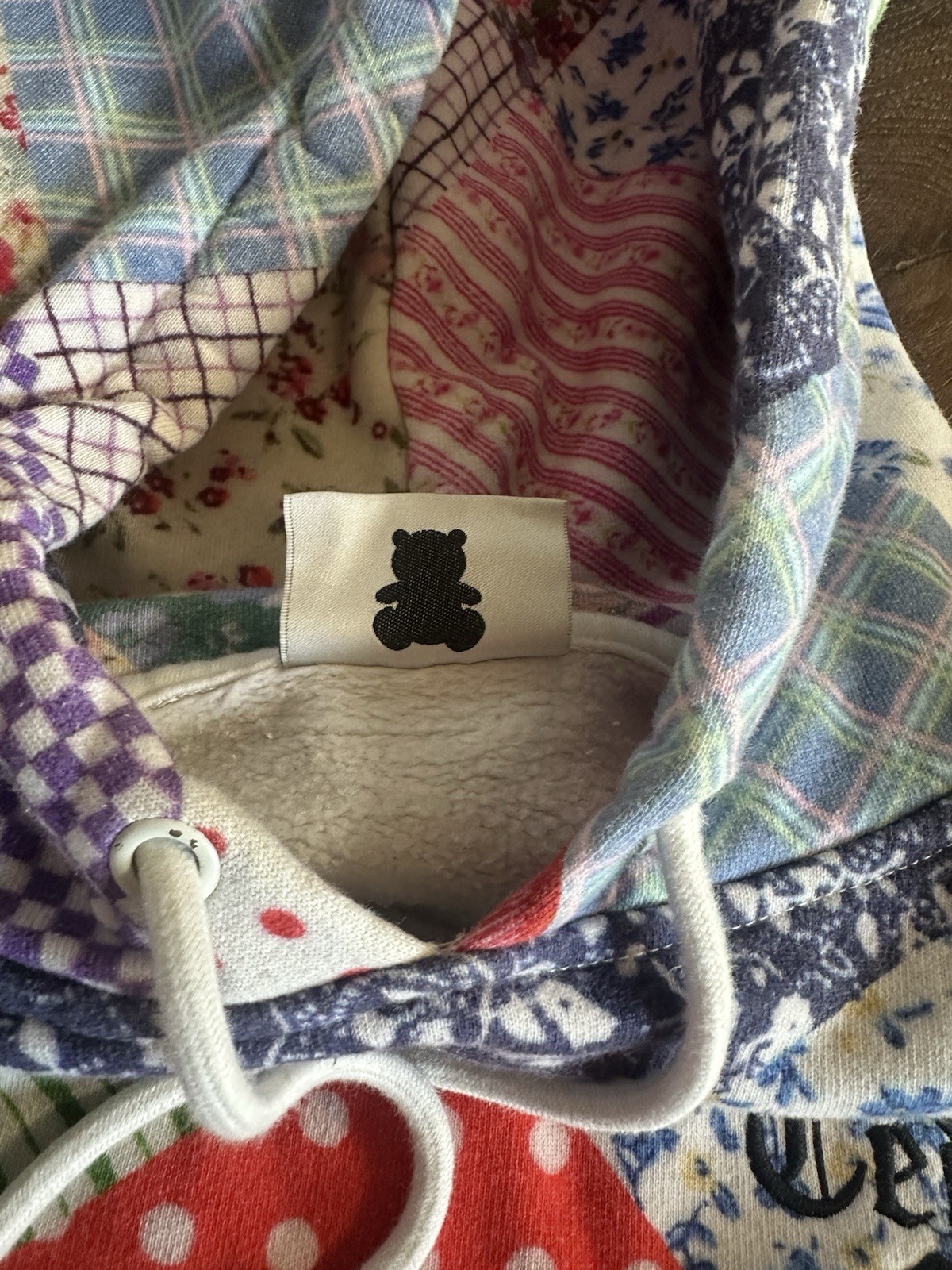 Teddy Fresh Patchwork Multicolor Knit Cotton Hood… - image 4