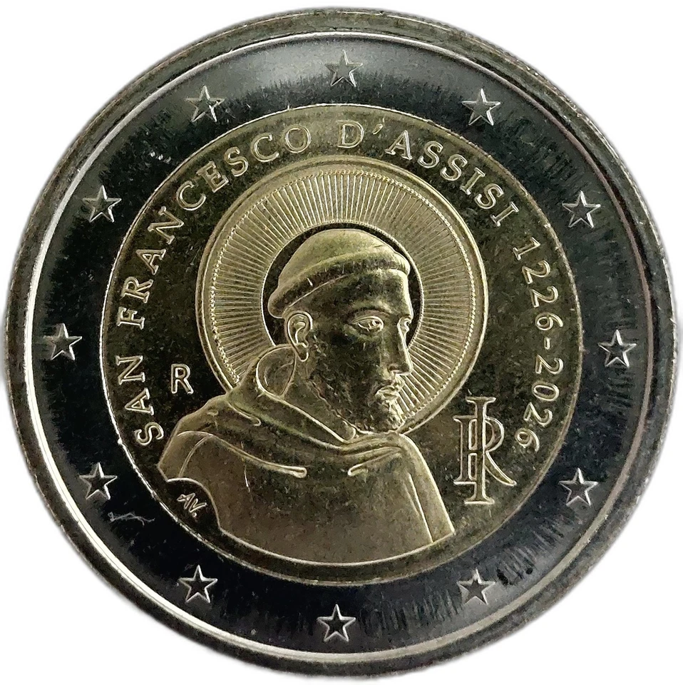 Italien - 2 Euro Gedenkmünze - 2026 - Franz von Assisi - Unzirkuliert - Bild 1 von 1