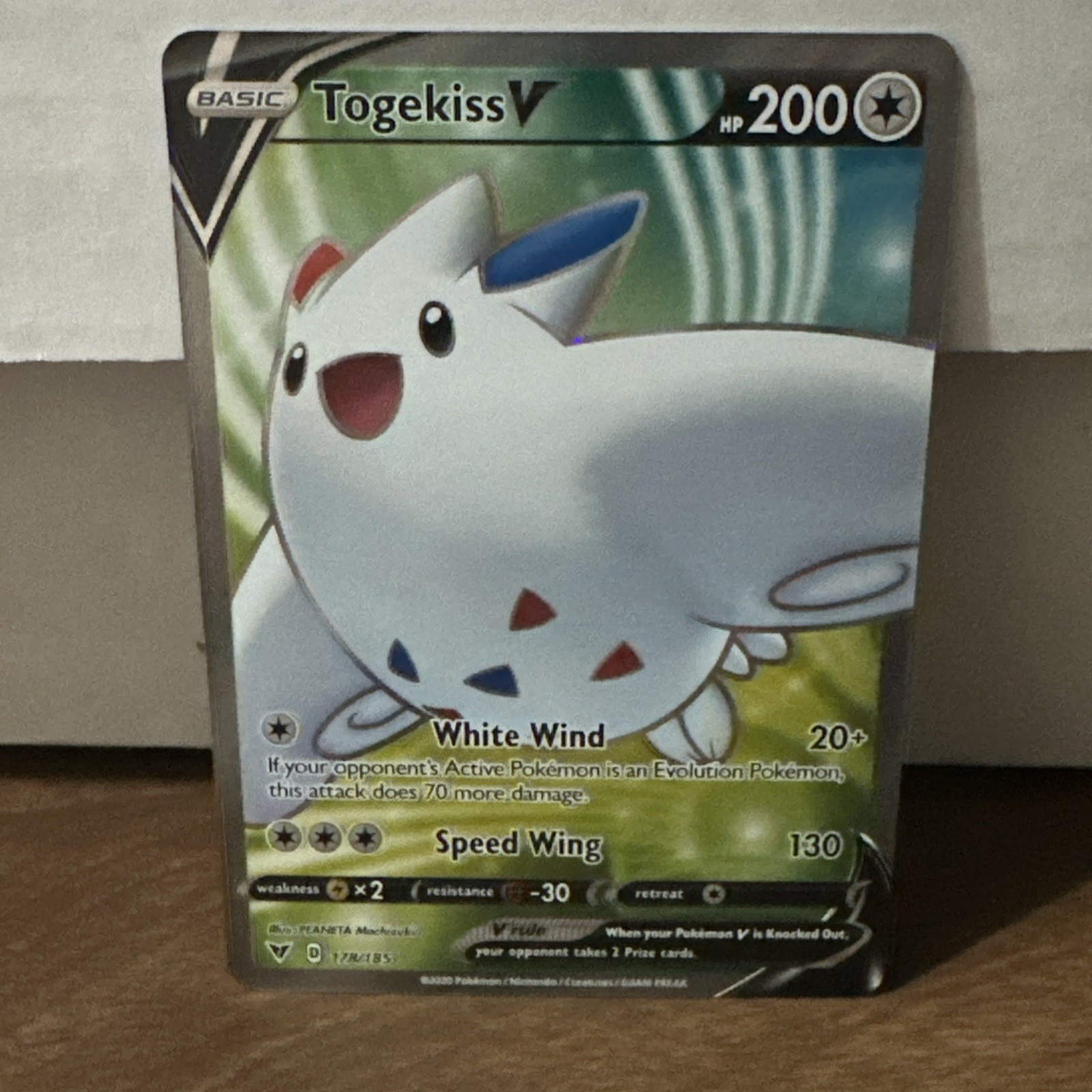 2020 Pokemon SWSH Vivid Voltage Togekiss V Full Art #178/185