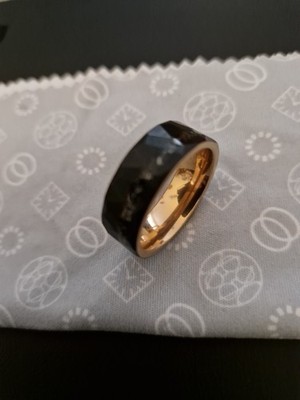 Ring Wolfram Tumalinsplitter Verg.Innenüberzug 8mm Breit Grösse 11 Us.