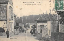 Old postcard 91 EPINAY SUR BARGE / RUE PASTEUR / ANTIQUE POSTCARD MERCHANT