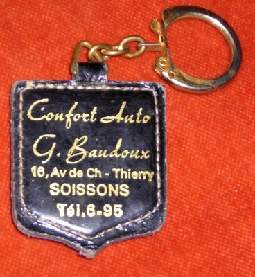 BAUDOUX 16 av. TACOT Comfort Auto Key Ring Keyring Château-Thierry SOISSONS 