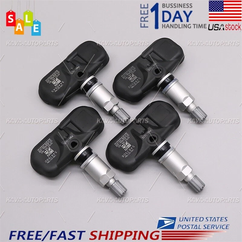 4x Sensor de presión de neumáticos TPMS para 09-13 Honda Pilot aleación 07-13 Acura TSX RDX Foto 3 de 4