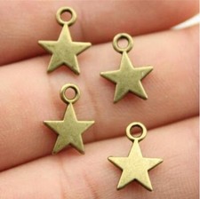 50 piezas 11x8mm 3 Colores Pequeña Estrella Dije Estrella Colgante Para Hacer Joyas EF3681