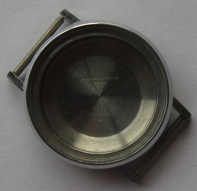 Eterna Centenaire mens wristwatch steel case screw back 34,5 mm. in diameter