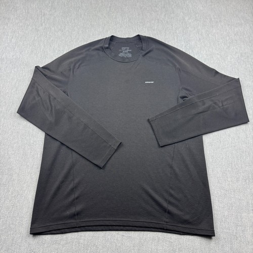 Patagonia Shirt Herren Large schwarz Capilene 3 Midweight Base Layer Crewneck 44421